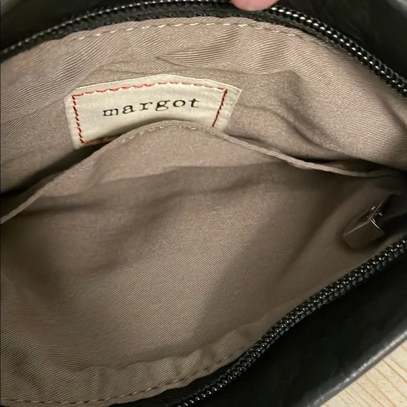 Anthropologie Margot Kari Mini Square Black Leather Crossbody Purse - Picture 9 of 12